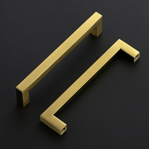 Ravinte 25 Pack Square Cabinet Pulls 6-1/4 Inch Brushed Brass Kitchen Cabinet...