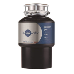 InSinkErator Garbage Disposal, Badger 1 HP, Power Series, 1 HP Continuous Fee...