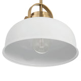 Arte - Industrial Metal 2-Tone Ceiling Light, White and Gold