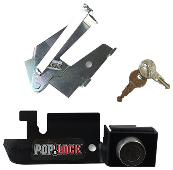 Pop & Lock PL2300 Black Manual Tailgate Lock (Works only with Factory Steel H...