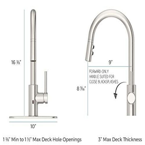 Pfister Stellen Touchless Kitchen Faucet with Pull Down Stainless Steel