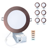 LED Canless Recessed Downlight Ultra-Thin 5 CCT Adjustable Ceilling Light wit...