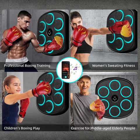 New Smart Music Boxing Machine with Boxing Gloves, Bluetooth Training Machine...