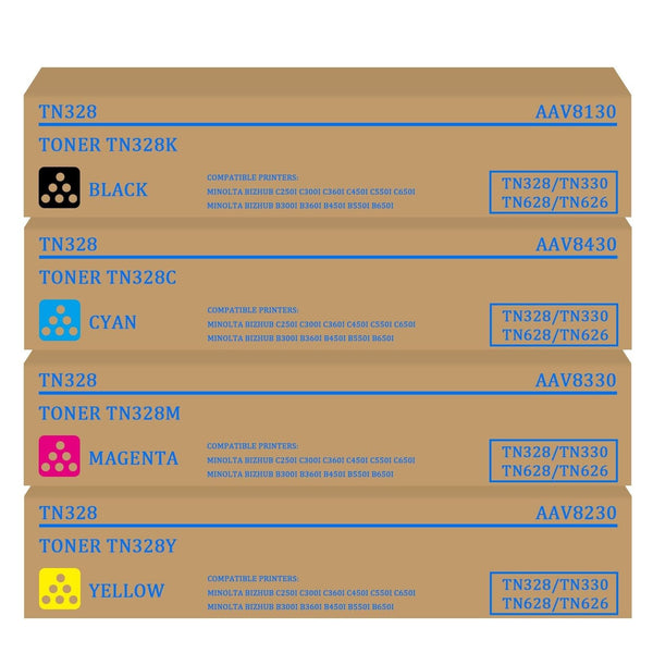 TN328 TN330 TN628 TN626 Toner Cartridge Replacement for Konica AAV8130 AAV823...