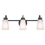 Kichler Erma 3-Light Bathroom Vanity Light Fixture with Clear Satin Etched Gl...