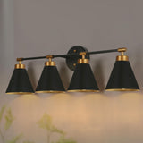 classy leaves Bathroom Light Fixtures, 4 Light Black Gold Bathroom Vanity Lig...