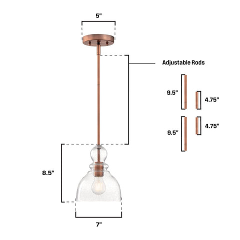 Westinghouse Lighting 6134400 Fiona Traditional One Light LED Indoor Mini Pen...