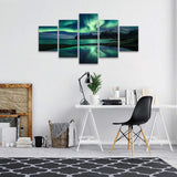 Aurora Borealis Wall Art Painting for Office Bedroom Scenery Landscape Canvas...