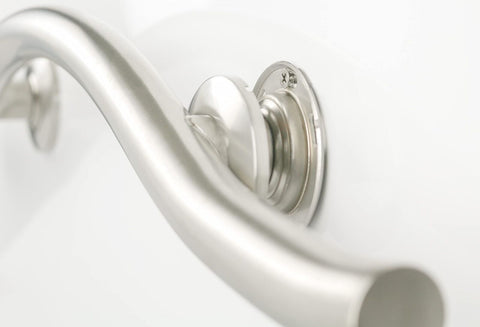 30-inch Designer Maverick Double Arched Curved/Wave Bathroom Shower Grab Bar,...