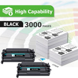 Aztech Compatible Toner Cartridge Replacement for HP 58A CF258A, Black - 2 Pack