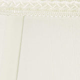 Royal Designs Scalloped Oval Bell Designer Lamp Shade, White, (7 x 5.25) x (1...