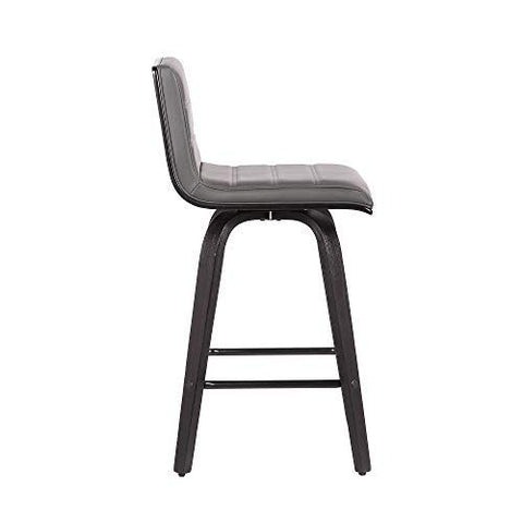 Armen Living Vienna Counter Height Barstool 26" Height, Black/Gray