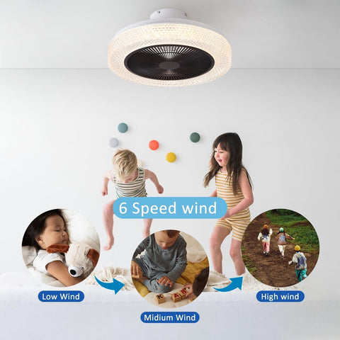 RGB Ceiling Fan Light, 19.09-Inch, Dimmable LED Color Changing Ceiling Fan Li...