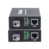 ipolex A Pair of Bidi Gigabit Single-Mode LC Fiber to Ethernet Media Converte...