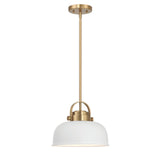 Arte - Industrial Metal 2-Tone Ceiling Light, White and Gold