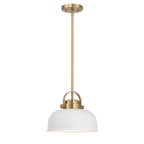 Arte - Industrial Metal 2-Tone Ceiling Light, White and Gold