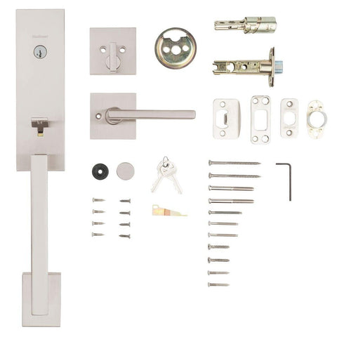 Kwikset Vancouver Front Door Lock Handle and Deadbolt Set, Entry Handleset Ex...