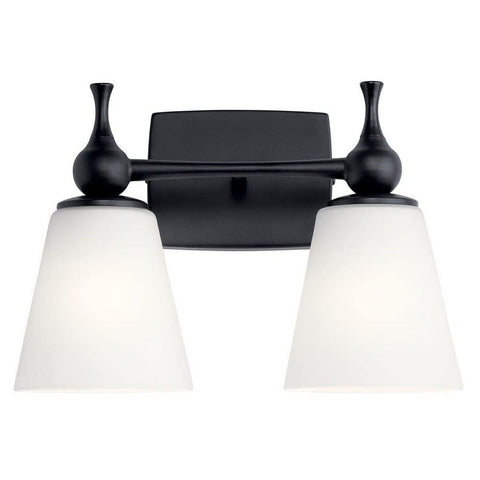 Kichler, Cosabella 15 Inch 2 Light Vanity Light with Satin Etched Cased Opal ...