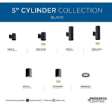 Progress Lighting Cylinder Collection 5" Modern Outdoor Up/Down LED Wall Lant...