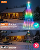 9Ft Lighted Christmas Tree Outdoor, Smart LED Christmas Cone Tree Light, DIY ...
