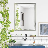 Head West Stainless Steel Frame Brushed Nickel Bathroom 24 x 30,