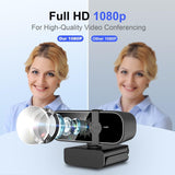 C28 1080P Webcam with Privacy Cover and Tripod Stand, PC Camera with Noise-Ca...