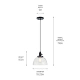 Kichler Avery 9.75" Globe Mini Pendant Industrial 1 Light Mini Pendant Ceilin...