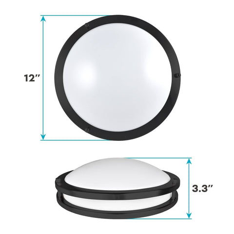 LUXRITE 12 Inch LED Flush Mount Ceiling Light, 5 Color Selectable 2700K | 300...