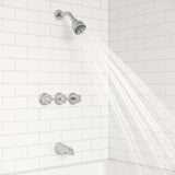 Pfister Tub & Shower Trim Kit, Valve and Cartridge Included, 3-Handle, Metal ...