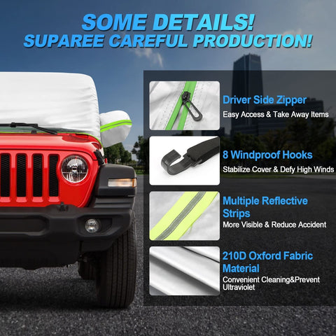 SUPAREE Cab Cover fits Jeep JK JL 4 Door Cover 2007-2025, Covers fits Jeep Wr...