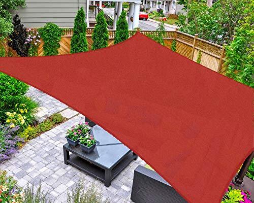 AsterOutdoor Sun Shade Sail Rectangle 16' x 20' UV Block x 20', Terra