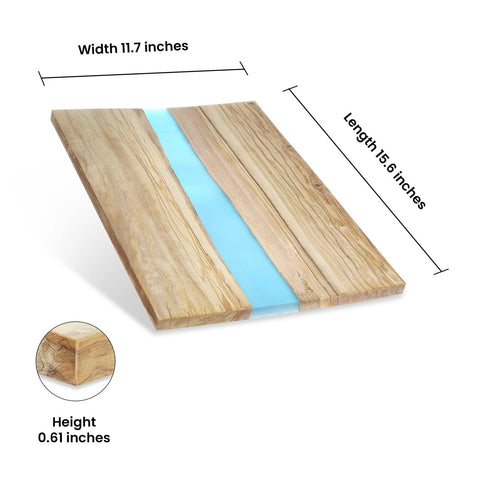 Makerflo 10 Pcs Olive Wood Resin Cutting Board for Craft Personalization DIY ...