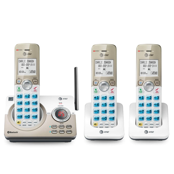 AT&T DL72319 DECT 6.0 3-Handset Cordless Phone for Home with Connect to Cell,...