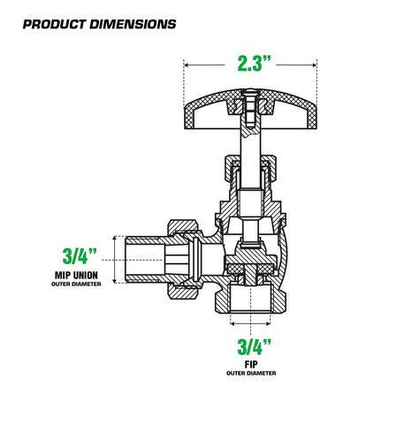 Midline Valve 6I564-5 Steam Radiator Valve; Air Vent Temperature Control; 3/4...