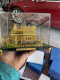 Golden Temple Amritsar Model, A Sikh Religious Crystal with Golden Plate Must...