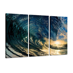 ARTISTIC PATH Rolling Sea Canvas Wall Art - Ocean Wave Pictures Painting Surf...