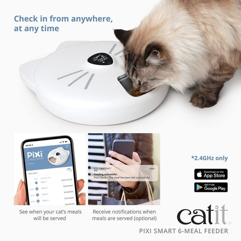 Catit PIXI Smart 6-Meal Feeder &#8211; Automatic and Customizable Feeding Schedu