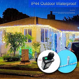 KNONEW 164FT 1600 LED Christmas Lights Outdoor Decoration White Timer 8Modes ...