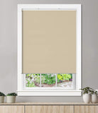 ALLBRIGHT Classic 100% Blackout Cordless Roller Shades for Windows, Spring Sy...