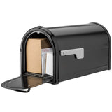 Architectural Mailboxes Hillsborough Galvanized Steel Post Mount Mailbox, Com...