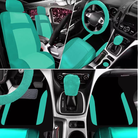 Car Seat Cover Full Set for Women with Waterproof Floor Mats,3D Air Mesh Car ...