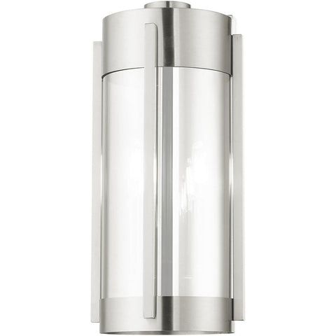 Livex Lighting 22382-91 2 Light Brushed Nickel Outdoor Wall Lantern