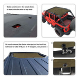 Shadeidea JK Sun Shade Top Compatible with Jeep Wrangler JKU Top Sunshade Sof...