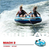 Airhead Mach 2, 1-2 Rider Towable Tube for Boating One Size, Blue