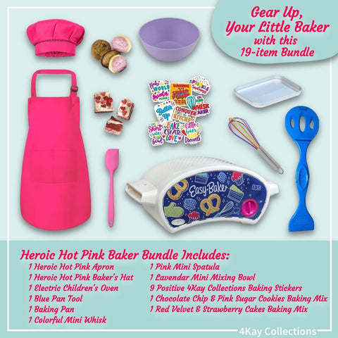 Ultimate Easy Baking Oven Bundle For Kids With 19 Items - Oven, 2 Refill Mixe...