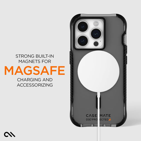Case-Mate Tough Grip Smoke Black iPhone 15 Pro Case [16ft D3O Drop Protection...