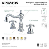 Kingston Brass KS1971TX French Country Widespread Bathroom Faucet, 7-1/2 inch...