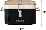 Everdure CUBE Portable Charcoal Grill, Tabletop BBQ, Perfect Matte Black