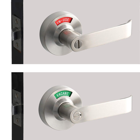 Bathroom Privacy Lever Lock with Large Indicator for Men Women Restroom Inuse...
