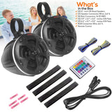 Pyle 2-Way Dual Waterproof Off-Road Speakers - 4" 800W Marine Grade Wakeboard...